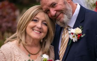 Dana renewed her vows with her high school sweetheart and husband of 40 years, Bill.