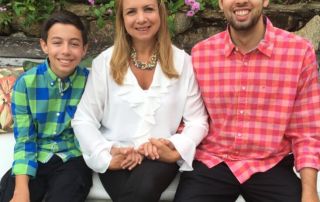 Today, John Esmeraldino, right, is an inspiration to others with support from his mother, Sandra, and brother, Steven.