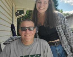 Hearing he is disease-free in the brain brought Ed Battaglia, shown here with his daughter, to tears.