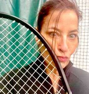 Susan Berlin returns to the tennis court after minimally invasive spine surgery performed by Dr. Jonathan Baskin at Atlantic Brain and Spine